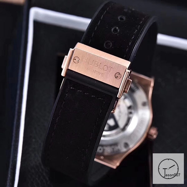 Hublot Classic Fusion Brown Dial Everose Stainless steel Case Automatic Mechincal Movement Rubber Strap Geneva Glass Back Rubber Men's Watch HUXH261109802530