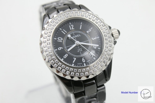 Chanel J12 Black Dial Diamond Bezel 38MM Size Ceramic Watch Quartz Battery Movement Womens Watches CHA1268885600