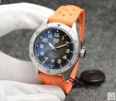 Tag Heuer Autavia Date Black Dial Ceramic Bezel Automatic Mechincal Movement Orange Leather Strap Men's Watch AHG27335695820