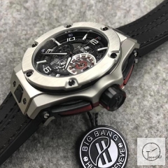 Hublot Big Bang Ferrari Unico Case Stainless steel Quartz chronograph Leather Strap Geneva Date Men's Watch HUBX496002520