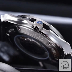 Hublot Classic Fusion Gray Dial Case Stainless steel Case Automatic Mechincal Movement Rubber Strap Geneva Glass Back Leather Men's Watch HUXH261049802530