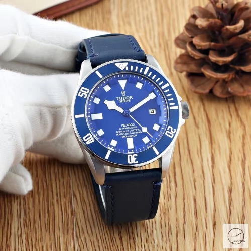 Tudor Pelagos Blue Dial Automatic Mechincal Movement Stainless Steel 70330N-95740 Pre-Owned Stainless Steel os Leather Strap Mens Wristwatches TUF36825785420