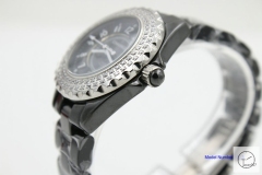 Chanel J12 Black Dial Diamond Bezel 38MM Size Ceramic Watch Quartz Battery Movement Womens Watches CHA1268885600