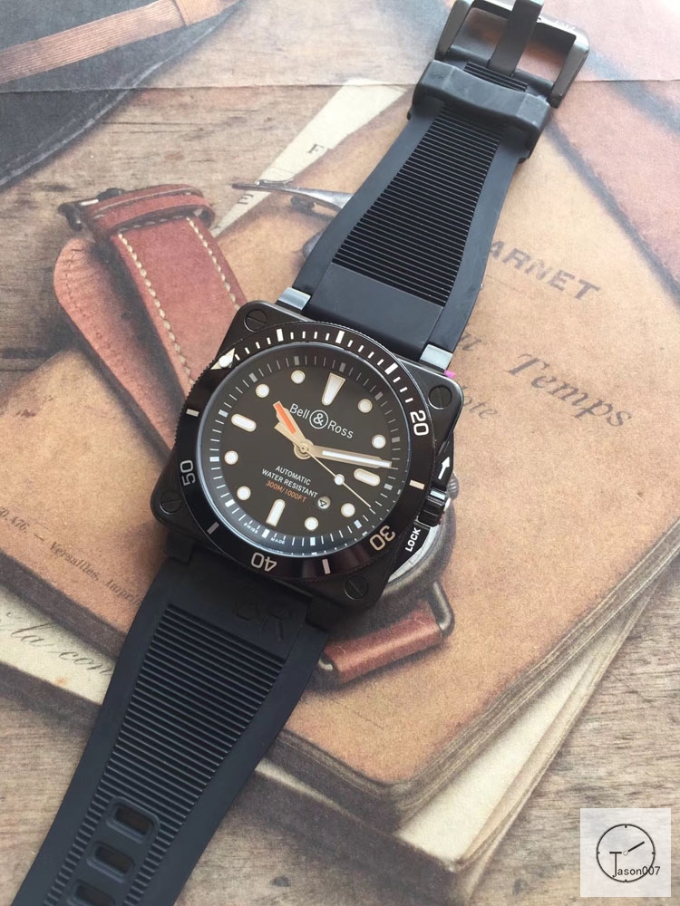 BELL ROSS Black Dial Black Case Automatic Movement Brown Leather Strap Skip To The Beginning Of The Images Gallery BELL AND ROSSDiver Automatic Blue Dial Men's Watch BR0392-D-BU-ST/SRB B299256560