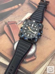 BELL ROSS Black Dial Black Case Automatic Movement Brown Leather Strap Skip To The Beginning Of The Images Gallery BELL AND ROSSDiver Automatic Blue Dial Men's Watch BR0392-D-BU-ST/SRB B299256560