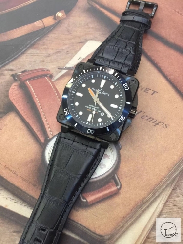 BELL ROSS Black Dial Black Case Automatic Movement Brown Leather Strap Skip To The Beginning Of The Images Gallery BELL AND ROSSDiver Automatic Blue Dial Men's Watch BR0392-D-BU-ST/SRB B299256560