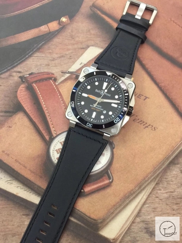 BELL ROSS Blue Dial Automatic Movement Black Leather Strap Skip To The Beginning Of The Images Gallery BELL AND ROSSDiver Automatic Blue Dial Men's Watch BR0392-D-BU-ST/SRB B298756560