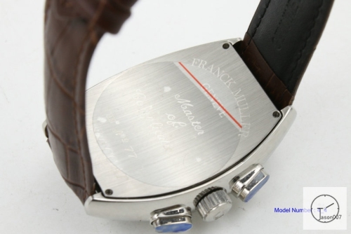 Franck&Muller MARINER Quartz Stop watch Wihte dial Silver case Leater strap FM2036950