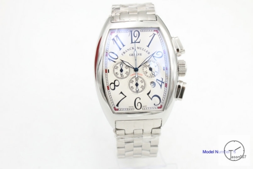 Franck&Muller MARINER Quartz Stop watch Wihte dial Silver case Stainless Steel strap FM2036980