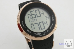 Gucci I-GUCCI Digital Display Dial Rubber Strap RoseGold case GU21454960