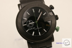 Gucci G CHRONO Quartz Stop watch Chronograph Black PVD case Green hand GU21196510
