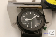 Gucci G CHRONO Quartz Stop watch Chronograph Black PVD case Green hand GU21196510