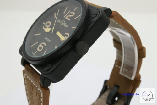 BELL ROSS BR B3-92 Black Dial Automatic Mechincal Movement Leather Strap Skip To The Beginning Of The Images Gallery BELL AND ROSS Diver Leather Strap B21070656530