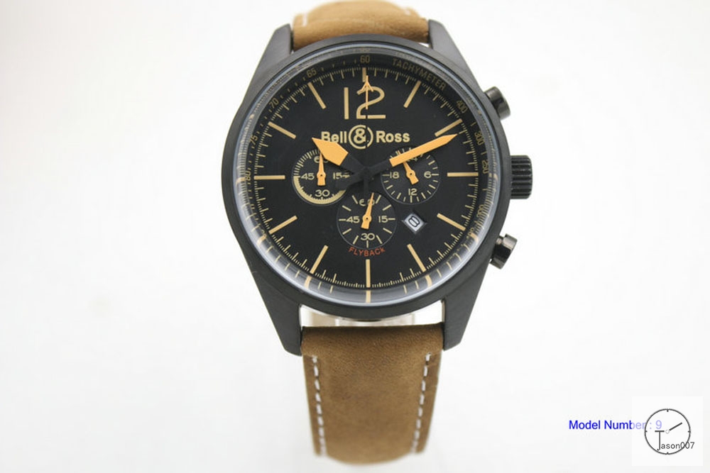 BELL ROSS BR V3 Flyback Black Dial Black Case Quartz Chronograph Stopwatch Leather Strap Skip To The Beginning Of The Images Gallery BELL AND ROSS Diver Leather Strap B21074656530