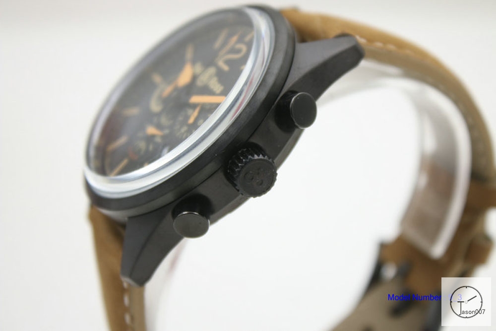 BELL ROSS BR V3 Flyback Black Dial Black Case Quartz Chronograph Stopwatch Leather Strap Skip To The Beginning Of The Images Gallery BELL AND ROSS Diver Leather Strap B21074656530