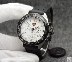 Tag Heuer Carrera F1 Quartz Chronograph Function Leather Strap Mens Watch ATGH249195850