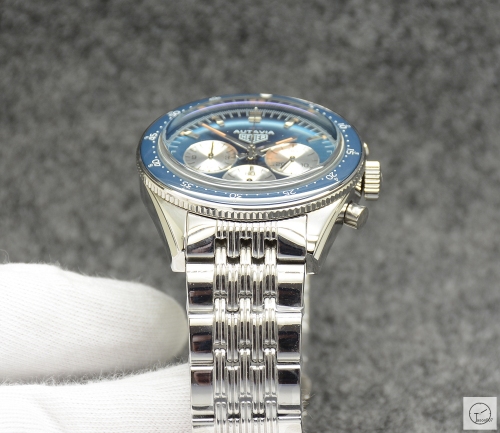 Tag Heuer Autavia Date Blue Dial Quartz Chronograph Tachymeter Stainless Steel Men's Watch AHG28575695890