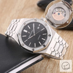 Audemars Piguet Royal Oak Offshore Diamond Original Clasp Silver Black Dial 42mm Cal.2813 Automatic Movement Back Glass 42mm Men's Watch AU35898480