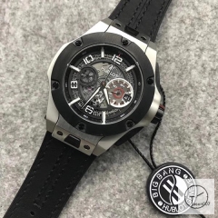 Hublot Big Bang Ferrari Unico Case Stainless steel Quartz chronograph Leather Strap Geneva Date Men's Watch HUBX496102520