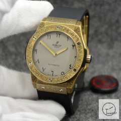 Hublot Fusion Carving Case Stainless steel Automatic Mechincal Movement Rubber Strap Geneva Glass Back Men's Watch HUBX399302580