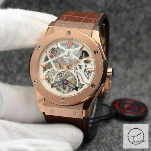 Hublot Fusion Skeleton Dial Case Stainless steel Automatic Mechincal Movement Rubber Strap Geneva Glass Back Men's Watch HUBX362409802530