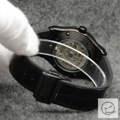 Hublot Fusion Skeleton Dial Full Diamond Case Stainless steel Automatic Mechincal Movement Rubber Strap Geneva Glass Back Men's Watch HUBX5605802530