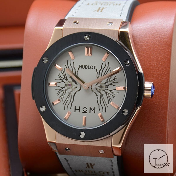 Hublot Fusion Skeleton Dial Case Stainless steel Automatic Mechincal Movement Rubber Strap Geneva Glass Back Men's Watch HUBH365009802530