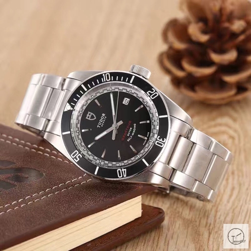 Tudor Grantour Black Bezel Black Dial Automatic Mechincal Movement Stainless Steel 70330N-95740 Pre-Owned Stainless Steel Leather Brown Strap Mens Wristwatches TUF26204785450