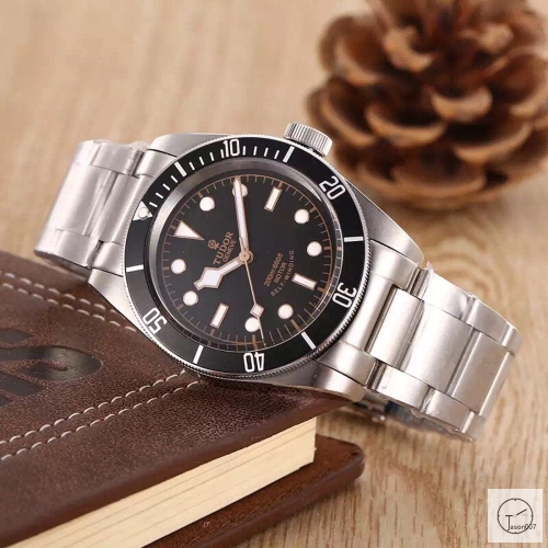 Tudor Black Bay Black Bezel Black Dial Automatic Mechincal Movement Stainless Steel 70330N-95740 Pre-Owned Stainless Steel Leather Brown Strap Mens Wristwatches TUF26184785450