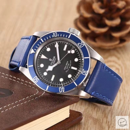 Tudor Black Bay Black Bezel Black Dial Automatic Mechincal Movement Stainless Steel 70330N-95740 Pre-Owned Stainless Steel Leather Brown Strap Mens Wristwatches TUF26274785450