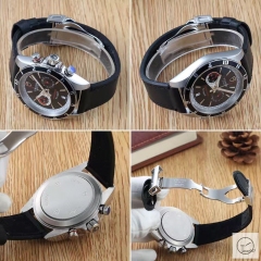 Tudor Heritage Chrono Grey Dial Quartz Chronograph 70330N-95740 Pre-Owned Stainless Steel Leather Strap Mens Wristwatches TUF25954785450