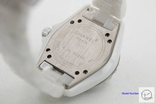 Chanel J12 Silver Dial Squar Diamond Bezel 33MM Size Ceramic Watch Quartz Battery Movement Womens Watches CHA2270785600