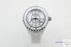 Chanel J12 Silver Dial 33MM Size Ceramic Watch Quartz Battery Movement Womens Watches CHA1274785600