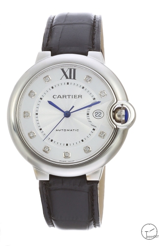 Cartier blue balloon 40mm Leather stainless steel Men's Automatic Movement Date AAA Quality Diamond Dial Men Watch CAR2101240