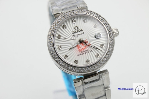 Omega Ladymatic Silver Dial Diamond Bezel Limited Edition Quartz Battery Movement Stainless Steel Womens Watches OMX267285650