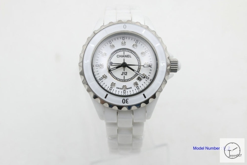 Chanel J12 Silver Dial 38MM Size Ceramic Watch Quartz Battery Movement Womens Watches CHA1275785600
