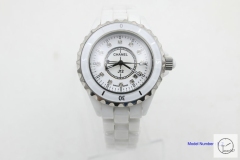 Chanel J12 Silver Dial 38MM Size Ceramic Watch Quartz Battery Movement Womens Watches CHA1275785600