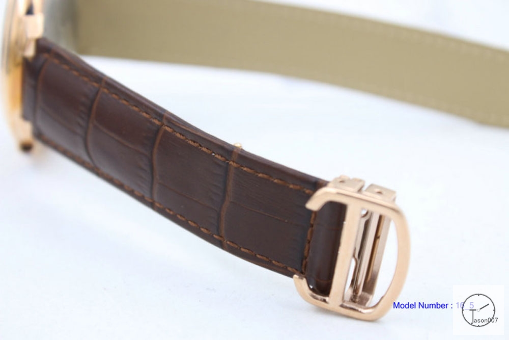 Cartier blue balloon Brown Leather 47mm Rose Gold Men's Quartz Chronograph High Quality Watch CAR2100590