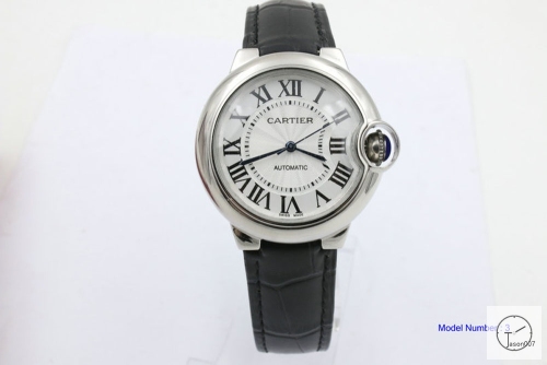 Cartier blue balloon W69016Z4 Silver Leather 39mm Sapphire Glass Men's Cal.2813 Auotmatic Movement Watch CAR2100160