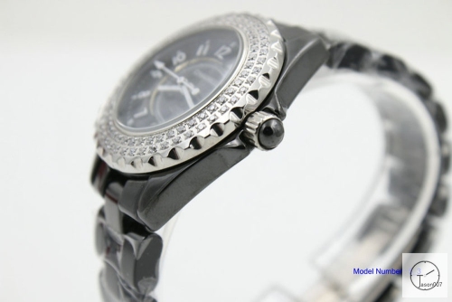 Chanel J12 Black Dial Diamond Bezel 33MM Size Ceramic Watch Quartz Battery Movement Womens Watches CHA1268885600