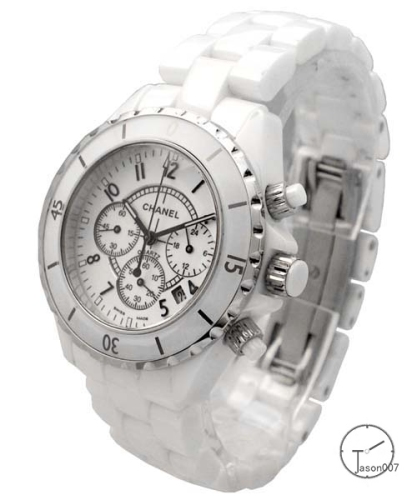 Chanel J12 Sliver Dial 38MM Size Ceramic Watch Quartz Chronograph Battery Movement Womens Watches CHA32683545885660