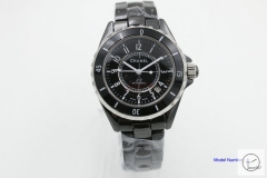 Chanel J12 Black Dial 38MM Size Ceramic Watch Automatic Mechical Movement Womens Watches CHA3268885650