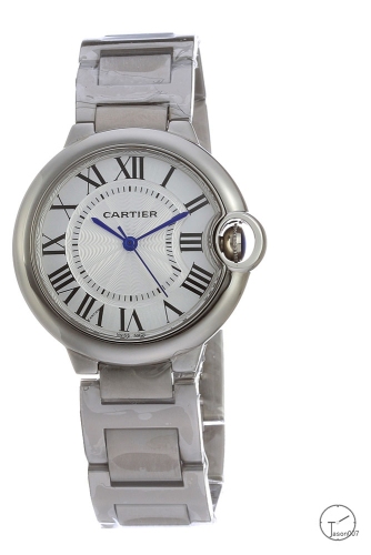Cartier blue balloon Strap 32mm Silver White Dial Women Men's Quartz Movement AAA Quality Men Watch CAR1102380