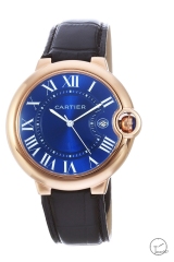 Cartier blue balloon 40mm Rose Gold bezel Blue Dial Men's Quartz Movement Date AAA Quality Men Watch CAR2101720