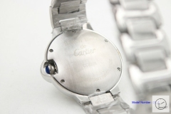 Cartier blue balloon 40mm 18k Silver Men's Quartz Movement High Quality men Watch CAR1100880