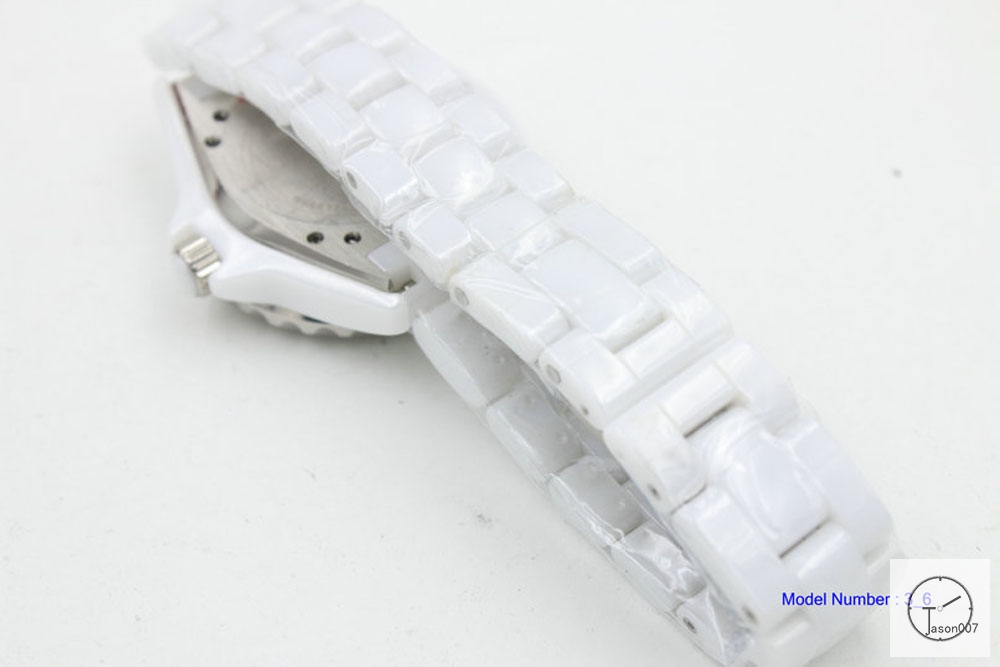 Chanel J12 Silver Dial Diamond Bezel 38MM Size Ceramic Watch Quartz Battery Movement Womens Watches CHA1268785600