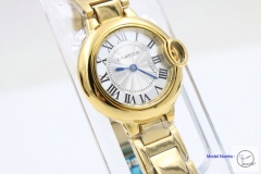 Cartier blue balloon 31mm 18k Gold Men's Quartz Movement High Quality Women Watch CAR2100700