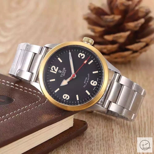 Tudor Heritage Ranger Black Dial Automatic Mechincal Movement Stainless Steel 70330N-95740 Pre-Owned Stainless Steel Leather Strap Mens Wristwatches TUF26675785450