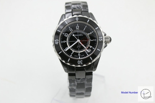 Chanel J12 Black Dial 38MM Size Ceramic Watch Quartz Battery Movement Womens Watches CHA1272785600