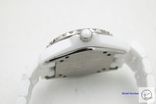 Chanel J12 Silver Dial 33MM Size Ceramic Watch Quartz Battery Movement Womens Watches CHA1274785600